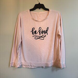 Be Kind Super Soft Pink Lightweight Knit Shirt in Size XL